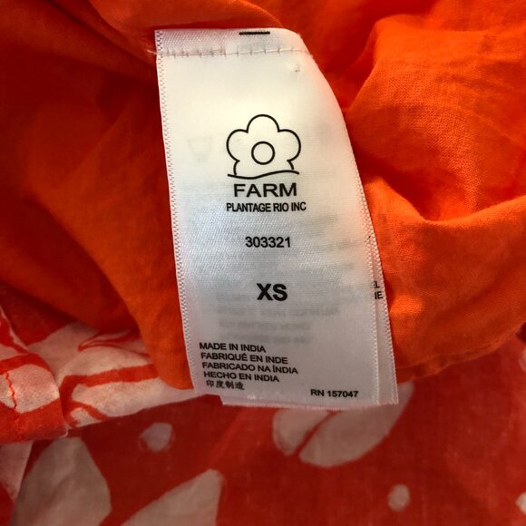 Farm Rio Women’s Orange Neon Jungle Tiered Maxi Dress Size XS Casual Resort - Picture 13 of 16